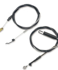Dual Cable Replacement Kit for Toro TimeMaster Mowers Traction and Brake Cable Set with zinc plated steel and PVC sheath.