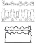 Cute Dog Clear Stamp And Die Set For Card Making And Scrapbooking Silicone Stamp With Carbon Steel Dies For Embossing