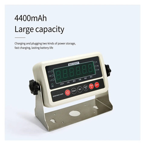 S Type Load Cell With E360 LCD Indicator For Precise Weight Readouts Wireless Transmitter Digital Display High Sensitivity Scale Sensor Amplifier 5kg Capacity With Indicator, 4400mAh LCD unit