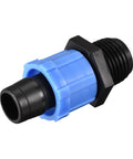 Drip Irrigation Barbed Locking Fittings Pack For 16mm Tubing G1/2 Male Thread PE Plastic Connector