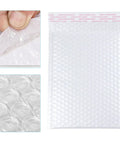 Pearlized White Bubble Mailers Self Seal Padded Envelopes Shockproof Waterproof Shipping Bags 14 By 16 Inches with 4 cm Expansion