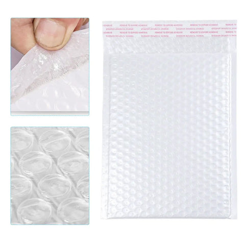 Pearlized White Bubble Mailers Self Seal Padded Envelopes Shockproof Waterproof Shipping Bags 14 By 16 Inches with 4 cm Expansion