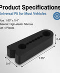 Solid Heavy Duty Door Dampers For Hyundai Tucson Hybrid 2022 To 2025 Premium PVC Soft Close Bumpers set of 4 pieces, 1.65" x 0.4" high-elastic silicone.
