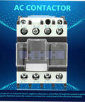 High Sensitivity Industrial AC Contactor 220V 25A Electric Switch For Efficient Power In Electronics DIY Projects And Home Audio Applications Ideal For Industrial Control And Machinery Hobbyist Electronics Setups, front view
