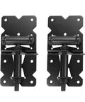 Complete Gate Hinge Kit For Fence Garden Door And Window Hardware Locks with stainless steel hinges and screws visible