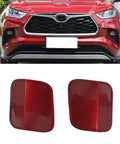 Toyota Highlander Front Bumper Tow Hook Hole Eye Cover Cap Pair 2020 2021 2022 2023 Red 52128-0E933 52127-0E930 Replacement