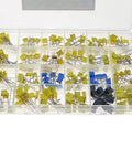 Film Box Capacitor Assortment Kit 240Pcs, Metallized Polyester Capacitors 1nF To 1uF, clear plastic organizer box