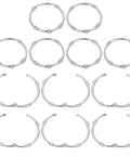 12 Piece Zinc Alloy Shower Curtain Hooks With Smooth Glide Double Sided Rings For Bathroom Rods No Tools Needed Easy Install