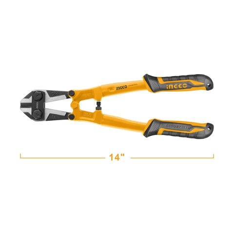 14 Inch Heavy Duty Bolt Cutter With Beefy Cutting Power For Wire Cable Chain Link And Fence, ergonomic soft grip TPR handles