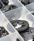 BDS-HOME front-view internal-tooth starlock washers assortment kit, 7 sizes, 340 pcs, black oxide.