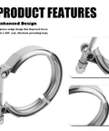 4 Inch V Band Clamp With T Bolt Stainless Steel Exhaust Clamp For Turbo Downpipes And Exhaust Systems close-up features