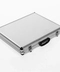 Sturdy silver storage chest for the Making Custom Woodwork A Breeze With This Badass Eighty Piece One Quarter Shank Tongue And Groove Router Bit Set.
