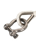 Close-up of 75ft Double Braid Nylon Boat Dock Line With Stainless Steel Thimble For Mooring And Towing Beefy 1565 Lbs Breaking Strength