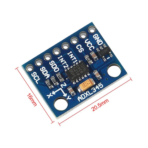 GY 291 ADXL345 3 Axis Accelerometer Tilt Sensor Module With I2C Or SPI Output For Arduino Builds 4 Pack Ultra Low Power 16g Range And 13 Bit Resolution For Precise Motion Sensing And Data Logging, 16x20.5mm PCB