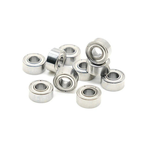 Super Cool Set Of 10 Tiny 2x6x3mm Mini Ball Bearings Made From Super Durable Chrome Steel for nail drill tools, close-up view