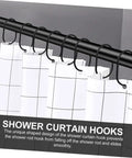 12 Pack Oval Shower Curtain Hook Rings Rust Resistant Decorative Hooks For Bathroom Easy Glide No Fuss Shower Curtain Hanging Rings For Standard Rods Heavy Duty Waterproof And Durable on shower rod