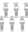 Durable Stainless Steel Spring Loaded Toggle Latches Set Of 6 With Secure Silver Buckle Hardware For Heavy Duty Storage And Cabinet Doors That Hold Tight, set of 6