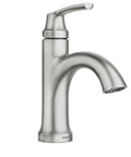 Wellton No-Fuss One-Handle Bathroom Faucet In Spot Resist Brushed Nickel, Easy One-Handle Control, sleek design without deck plate