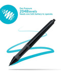 Responsive digital stylus with 2048 levels of pen pressure, designed for Top Tier Graphics Pad With Responsive Digital Stylus For Sketching Photo Editing OSU Gaming And Digital Art Buttery Smooth Pressure Sensitivity Sweet Starter Kit For Beginners And Hobbyists Ready To Create.