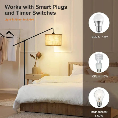 Arc Floor Lamp With Cantilever Arm For Couch And Reading Nook, Adjustable Height, Natural Linen Drum Shade next to bed