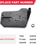 Automatic Transmission Filter Kit With Gasket For 4L60E Fits Buick Cadillac Chevy GMC Replaces TF289 Built Tough Rubber Gasket