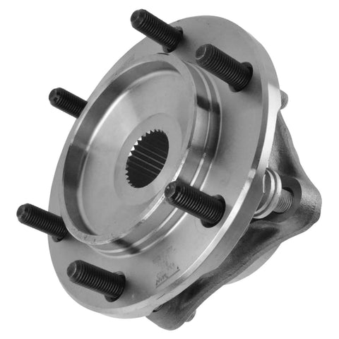 Close-up of Beefy Front Wheel Bearing And Hub Assembly With Abs Sensor For 4WD Models Only Compatible With Toyota