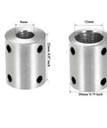 Rigid Motor Shaft Coupling 10mm To 10mm 22mm Total Length 20mm Outer Diameter 4 Pack 90 Degree Coupler Sleeves with Measurements