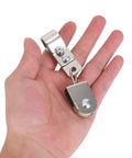 Heavy Duty Outdoor Lifting Pulley With Single Bearing Cable Block Roller For Steel Greenhouse Shade Systems Smooth Rope Movement And Easy Adjustment For Load Lifting Rope And Cable, stainless steel hand-sized clip