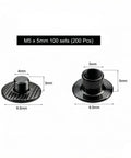 Tough As Nails Black Chicago Screws For Leather Gear 200 Pcs 5Mm Phillips Rivet Kit for crafting and reinforcing projects.