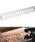 Pro Grade Through Dovetail And Box Joint Router Template Kit With Dead On Alignment, 12-inch aluminum routing aid for precision cuts.