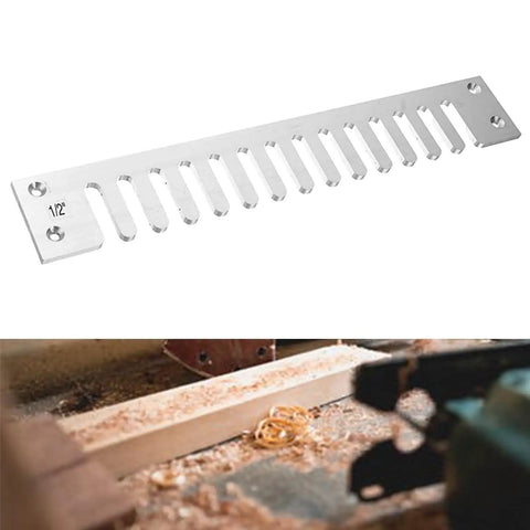 Pro Grade Through Dovetail And Box Joint Router Template Kit With Dead On Alignment, 12-inch aluminum routing aid for precision cuts.