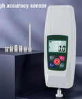 Digital Force Push Pull Tester 2N Dynamometer With Large LCD Display, Real Time And Yi Mode, 0.2 Kg Capacity, 0.45 Lb, Industrial Scientific Testing, Alarm Buzzer When Limits Exceed, with sensor tips