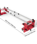 Router Sled 60 Inches Portable And Adjustable Slab Flattening Jig For Woodworking DIY Projects showing dimensions and red frame
