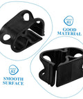 Close-up of two black plastic adjustable clips from Heavy Duty Water Flow Control Hose Clamp Set for DIY Beer Brewing and Siphoning.