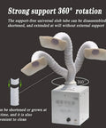 Heavy Duty Welding Fume Extractor With Killer Suction And Three Layer Filtration For Clean Air During Soldering Jobs Low Noise Design With Adjustable 360 Degree Tube, showcasing 360° rotation and flexible arms.