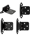 Rock Solid Matte Black Cabinet Hinges Featuring A Nifty 1/2 Inch Overlay Design With Self Closing Action for face frame cupboards and smooth operation.