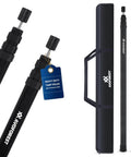 Heavy Duty Adjustable Tarp Poles, 9.2ft Aviation Aluminum Telescoping Tent Poles, with protective caps and carry case