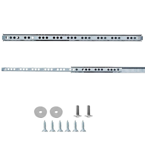 Beefy 12 Inch Metal Drawer Slides With Ball Bearing Two Way Glide For Kitchen Cabinets And Dressers, screws and washers included