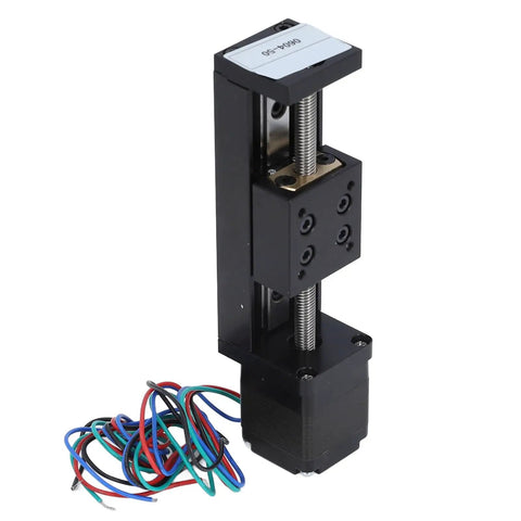 Hella Sturdy 50mm Linear Slide Rail Kit With T6X4 Lead Screw Actuator And Reinforced Bearing Blocks For Cnc Routers And 3D Printers Built For Zero Drama Smooth Tracking, showing actuator and wiring.