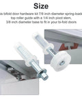 2 Pack Bi Fold Door Hardware Top Pivot And Guide Wheel Replacement Kit For N7266 Style Bi Fold Doors, Easy Install, close-up view
