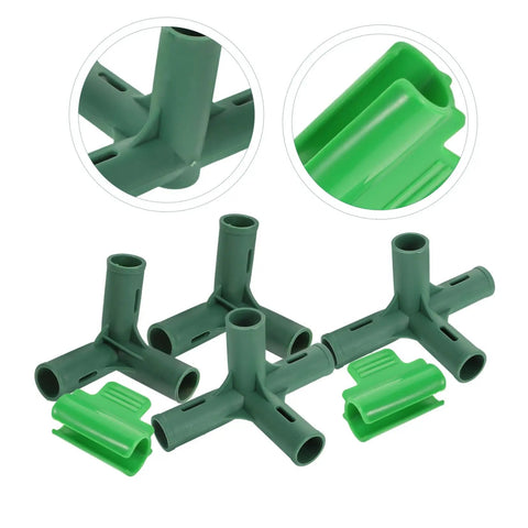 Greenhouse Accessory Kit With Adapters And Connectors For Easy Plug And Play Garden Builds Durable Plastic Tube Clips And Parts Supplies Ready To Secure Your Frames And Rails