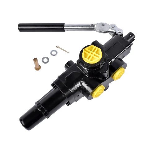 25 GPM Hydraulic Log Splitter Valve With 3500 PSI Rating, Directional Control Valve With Auto Return Detent Lever, 1/2 Inch Work Ports