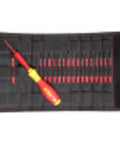 Insulated SoftFinish SlimLine 19 Piece Blade Set with Ergonomic Handle and multiple bits displayed in black case.