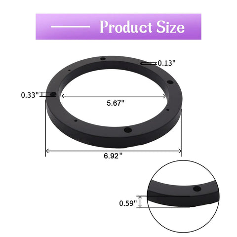 Get Your Sweet Ride Hooked Up With Premium 6.5 Inch Car Speaker Spacer Rings And Mounting Brackets 4 Pack In Sleek Black For A Tight Fit And Knockout Audio Quality