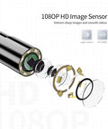 Exploded view of 1080P HD Endoscope Camera With Light internal image sensor components