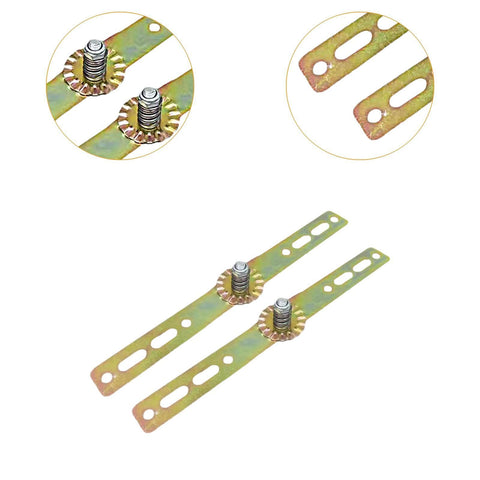 Two Piece Adjustable Sofa Bed Hinges For Couch And Recliner, Folding Sofa Hardware, 26cm gold metal connectors with gear-like joints
