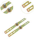 Two Piece Adjustable Sofa Bed Hinge Set For Easy Angle Adjustments with plum blossom style in heavy-duty metal and gold finish