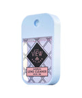 The View Optique lens cleaner spray bottle, front view, light-blue, 1.35 oz, anti-reflective, ammonia-free