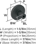 Matte Black Cabinet Knob One And Three Eighths Inch Diameter Versa Drawer Handle For Cabinets And Furniture Modern Slick Hardware For Kitchen And Bath 1 Pack Durable Metal Construction