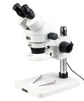 Dissecting Stereo Microscope With Ninety X Zoom For Inspection And Detail Crisp Widefield Optics Two And A Half Inch Eyepoint Eight Inch Working Distance Built For Lab Homework And Precision Craft Work, white metal stand